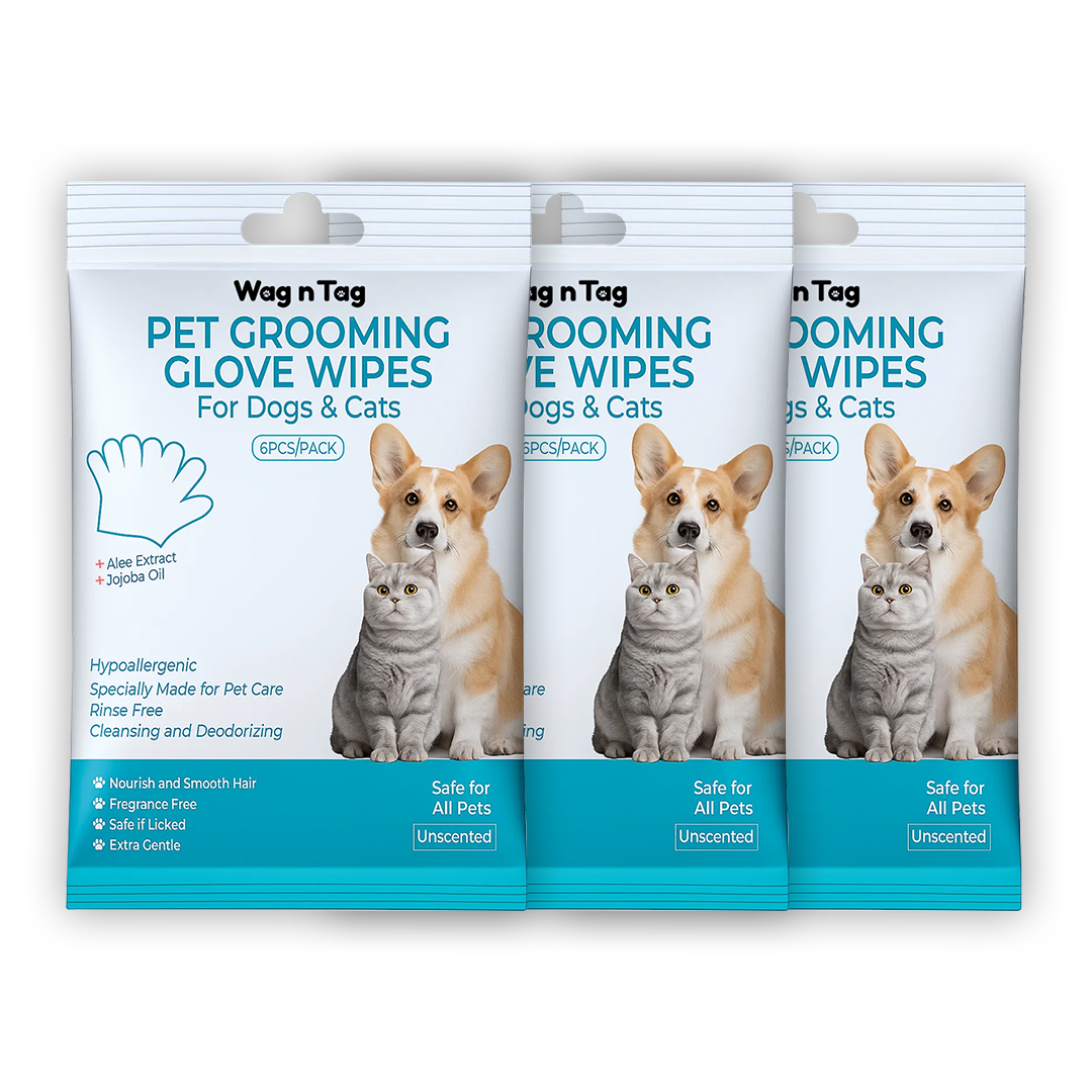 Wag n Tag Pet Grooming Glove Wipes