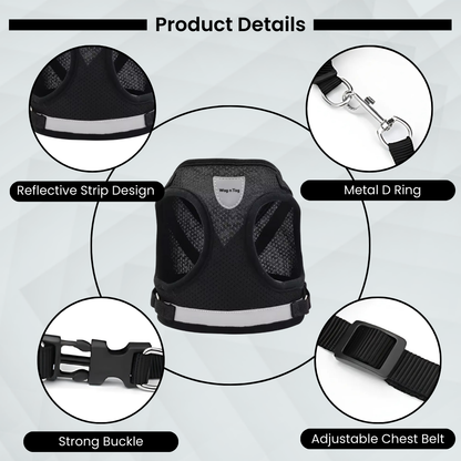 Wag n Tag "The Explorer" Escape-Proof Cat & Kitten Vest Harness and Leash