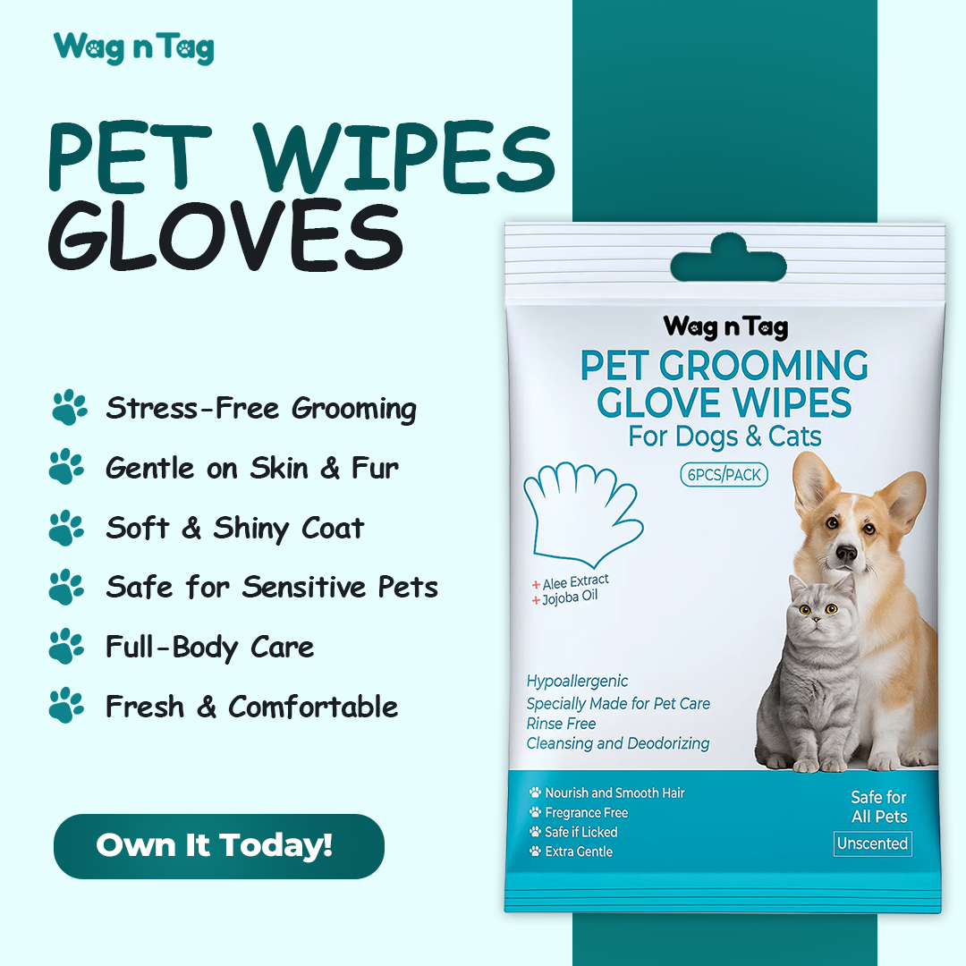 Wag n Tag Pet Grooming Glove Wipes