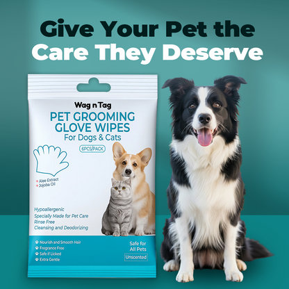 Wag n Tag Pet Grooming Glove Wipes
