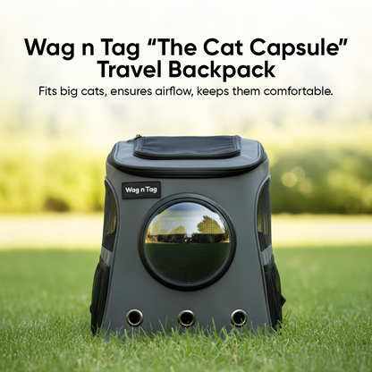 Wag n Tag The Cat Capsule Travel Backpack | For Larger Cats