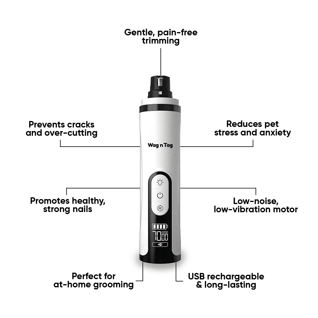 Meet the Wag N Tag Silent Pet Nail Grinder, Your All-in-One Pet Grooming Tool